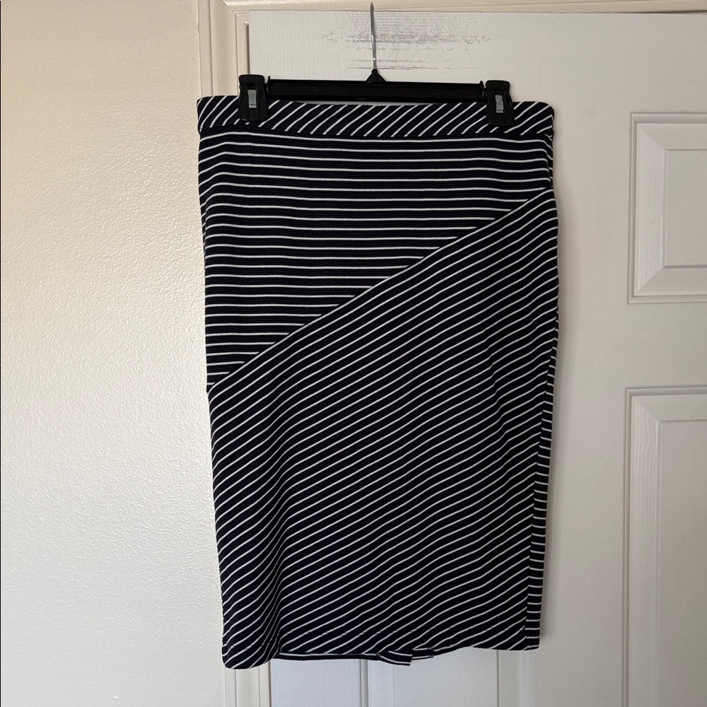 Striped Navy and White Women's Skirt